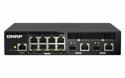 QNAP QSW-M2108R-2C μεταγωγέας δικτύου Διαχειρίσιμος L2 2.5G Ethernet [100/1000/2500] PoE τροφοδοτικού Μαύρος [Μαύρο] 
