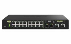 QNAP QSW-M2116P-2T2S μεταγωγέας δικτύου Διαχειρίσιμος L2 2.5G Ethernet PoE τροφοδοτικού Μαύρος [Μαύρο] 