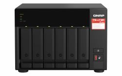 QNAP TS-673A NAS Tower Ryzen Embedded V1500B 8 GB DDR4 0 TB QNAP Turbo System Μαύρος [Μαύρο] 