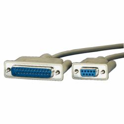 ROLINE 1.8m, DB9 F - DB25 M σειριακό καλώδιο Γκρι 1,8 m 