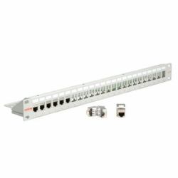 ROLINE Cat. 6 19"-Keystone Patch Panel STP, light grey 