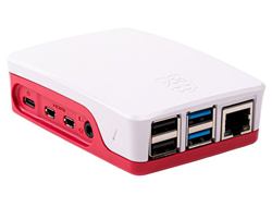 RASPBERRY PI 4B GEHUSE - ROT / WEISS OFFIZIELL