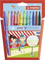 STABILO power μαρκαδοράκι Μέσαίο Πολύχρωμο 12 τεμάχια 