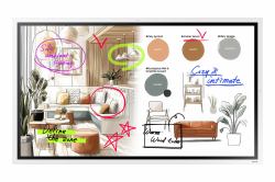 Samsung WM55FX Διαδραστικός Πίνακας 139,7 cm [55"] 3840 x 2160 εικονοστοιχεία Οθόνη αφής Γκρι, Λευκός [Άσπρος] HDMI 