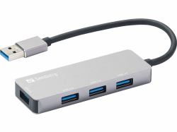 Sandberg 333-67 κατανεμητής διεπαφών USB 3.2 Gen 1 [3.1 Gen 1] Type-A 5000 Mbit/s Γκρι 