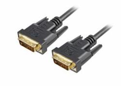 Sharkoon DVI-D/DVI-D [24+1], 1 m καλώδιο DVI Μαύρος [Μαύρο] 