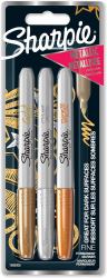 Sharpie 1986006 μαρκαδόρος 3 τεμάχια Λεπτής γραφής Ερυθρόφαιος [Μπρούτζινος], Χρυσός [Χρυσό], Άργυρος 