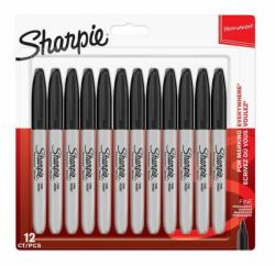 Sharpie 1996111 ανεξίτηλος μαρκαδόρος Λεπτής γραφής Μαύρος [Μαύρο] 12 τεμάχια 