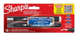 Sharpie 2201181 μαρκαδόρος 2 τεμάχια Στρογγυλεμένη άκρη Μαύρος [Μαύρο], Λευκός [Άσπρος] 