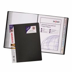 Snopake Display Book Indexed 40 pocket / 80 sides to view A4 Black- 5 Books