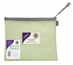 Snopake EVA Pastel Mesh HC A5 Zippa Bag - Green- 3 Bags