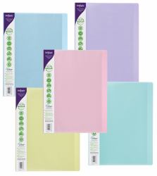 Snopake GRS ReBorn Display Book 24 Pocket / 48 sides to view A4 Pastel Asstd- 5 Books