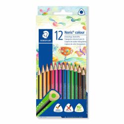 Staedtler 187 Μαύρος [Μαύρο], Μπλε, Καστανός [Καφέ], Πράσινος [Πράσινο], Ελαφρύ Μπλε, Ανοιχτό πράσινο, Mauve, Πορτοκαλί, Ροδακινί, Κόκκινο, Κίτρινο 12 τεμάχια 