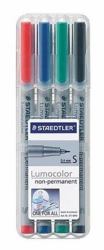 Staedtler 311 WP4 μαρκαδόρος 4 τεμάχια Μαύρος [Μαύρο], Μπλε, Πράσινος [Πράσινο], Κόκκινο 