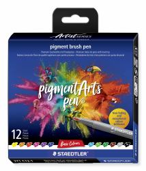 Staedtler Pigment Arts Brush Pen Basic Colors μαρκαδοράκι Πολύχρωμο 12 τεμάχια 