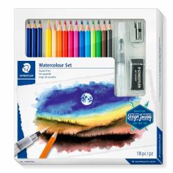 Staedtler 146 10C Μαύρος [Μαύρο], Μπλε, Μπορντό, Καστανός [Καφέ], Πράσινος [Πράσινο], Ελαφρύ Μπλε, Ανοιχτό πράσινο, Mauve, Πορτοκαλί, Ροδακινί, Κόκκινο, Κίτρινο 15 τεμάχια 