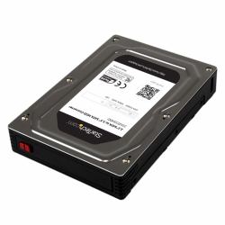 StarTech.com 25SAT35HDD drive bay πίνακας 8,89 cm [3.5"] Πλαίσιο δίσκου αποθήκευσης Μαύρος [Μαύρο], Άργυρος 