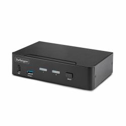 StarTech.com D86A2-2-PORT-8K-KVM εναλλαγέας [switches] KVM Μαύρος [Μαύρο] 