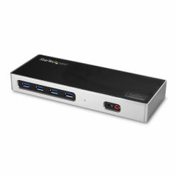 StarTech.com DK30A2DH φορητός σταθμός σύνδεσης & προσομοιωτής θύρας Καλωδιωμένος [Ενσύρματος] USB 3.2 Gen 1 [3.1 Gen 1] Type-C Μαύρος [Μαύρο], Άργυρος 