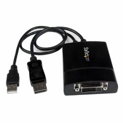 StarTech.com DP2DVID2 προσαρμογέας καλωδίου βίντεο 0,37 m DisplayPort DVI-D Μαύρος [Μαύρο] 