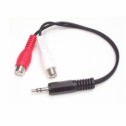 StarTech.com MUMFRCA καλώδιο ήχου 0,15 m 3.5mm 2 x RCA Μαύρος [Μαύρο] 