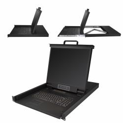StarTech.com RKCONS1916K ράφι 48,3 cm [19"] 1280 x 1024 εικονοστοιχεία Μαύρος [Μαύρο] 1U 