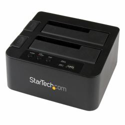 StarTech.com SDOCK2U33RE αντιγραφέας πολυμέσων Αναπαραγωγέας σκληρού δίσκου/SSD Μαύρος [Μαύρο] 1 αντίγραφα 