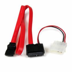 StarTech.com SLSATAF20 SATA καλώδιο 0,508 m SATA 13-pin SATA 7-pin + Molex [4-pin] Κόκκινο 