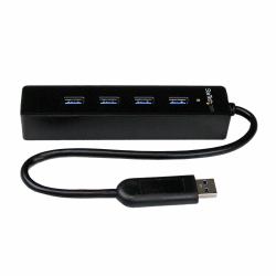 StarTech.com ST4300PBU3 κατανεμητής διεπαφών USB 3.2 Gen 1 [3.1 Gen 1] Type-A 5000 Mbit/s Μαύρος [Μαύρο] 