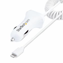 StarTech.com USBLT2PCARW2 φορτιστής κινητών συσκευών Smartphone Λευκός [Άσπρος] Αναπτήρας πούρων Αυτοκίνητο 