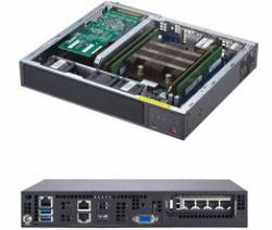 Supermicro SYS-E300-9D barebone διακομιστή Intel® SoC Μαύρος [Μαύρο] 