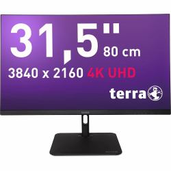 TERRA 3030234 επίπεδη οθόνη 80 cm [31.5"] 3840 x 2160 εικονοστοιχεία 4K Ultra HD LCD Μαύρος [Μαύρο] 