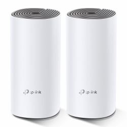 TP-Link Deco E4 [2-pack] Διπλής ζώνης [2.4 GHz / 5 GHz] Wi-Fi 5 [802.11ac] Λευκός [Άσπρος], Γκρι Εσωτερικός 