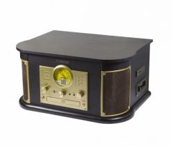 Technaxx TX-103 Πικάπ Belt-drive Μαύρος [Μαύρο], Χρυσός [Χρυσό] Ημι-Αυτόματο 
