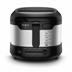 Tefal Uno FF215D Μονός 1,8 L Αυτόνομο 1600 W Βαθύ τηγάνι Μαύρος [Μαύρο], Ανοξείδωτο ατσάλι 