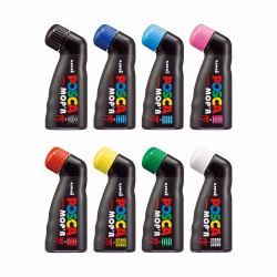 Uni-Ball POSCA PCM-22 Μαύρος [Μαύρο], Μπλε, Πράσινος [Πράσινο], Ελαφρύ Μπλε, Ροζ, Κόκκινο, Λευκός [Άσπρος], Κίτρινο 8 τεμάχια 