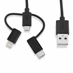 V7 LTCMUSB1M-BLK-1E καλώδιο USB 1 m USB A Micro-USB B Μαύρος [Μαύρο] 