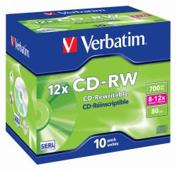 Verbatim CD-RW 12x 700 MB 10 τεμάχια 