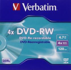Verbatim DVD-RW Matt Silver 4x 4,7 GB 1 τεμάχια 