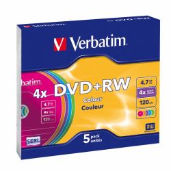 Verbatim DVD+RW Colours 4,7 GB 5 τεμάχια 