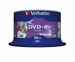 Verbatim DVD+R Wide Inkjet Printable No ID Brand 4,7 GB 50 τεμάχια 