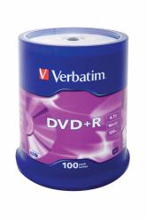 Verbatim DVD+R Matt Silver 4,7 GB 100 τεμάχια 