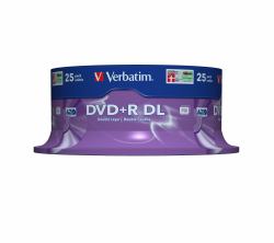 Verbatim DVD+R Double Layer 8x Matt Silver 25pk Spindle 8,5 GB DVD+R DL 25 τεμάχια 
