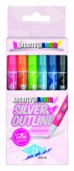 Wedo Silver Outline μαρκαδόρος 6 τεμάχια Πορτοκαλί 