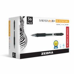 Zebra Pen SARASA dry X20 Στυλό τζελ με περιστρεφόμενο καπάκι Μαύρος [Μαύρο] 36 τεμάχια 