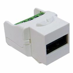 cablenet CNL USB-A 2.0 F-F Screw Term Ks Wh