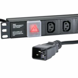 Cablenet IEC8HC20 μονάδα διανομής ρεύματος [PDU] 8 Έξοδος [οι] εναλλασσόμενου ρεύματος 1U Μαύρος [Μαύρο] 