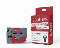 Capture CA-TZE621 ταινία κατασκευής ετικετών Μαύρο σε κίτρινο 