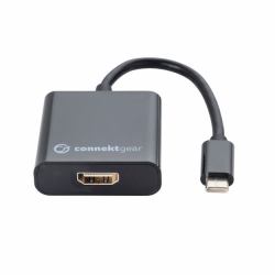connektgear 26-0402 προσαρμογέας καλωδίου βίντεο 0,22 m USB Type-C HDMI Μαύρος [Μαύρο] 
