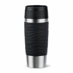 EMSA Travel Mug Waves 36 ml Μαύρος [Μαύρο], Ανοξείδωτο ατσάλι 